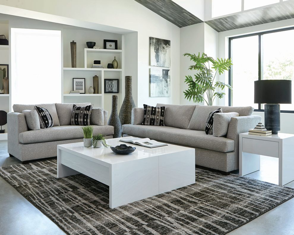 Velvet printed fabric cozy living room sofa by Coaster