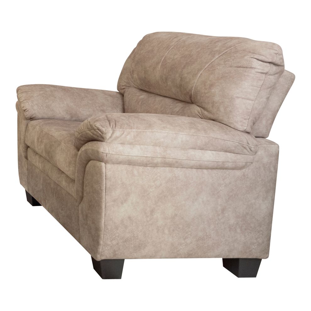 Beige velvet casual style comfy chair by Coaster