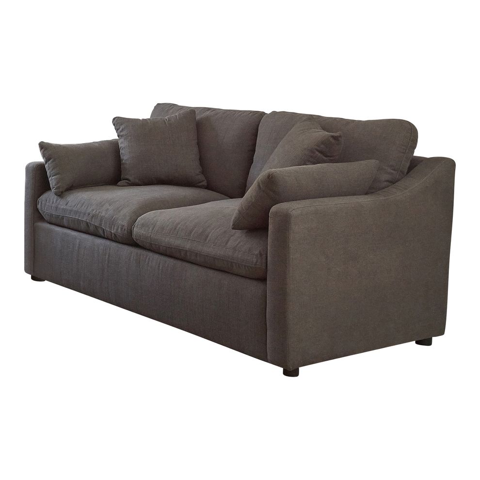 Perfrormance fabric casual style loveseat in charcoal by Coaster