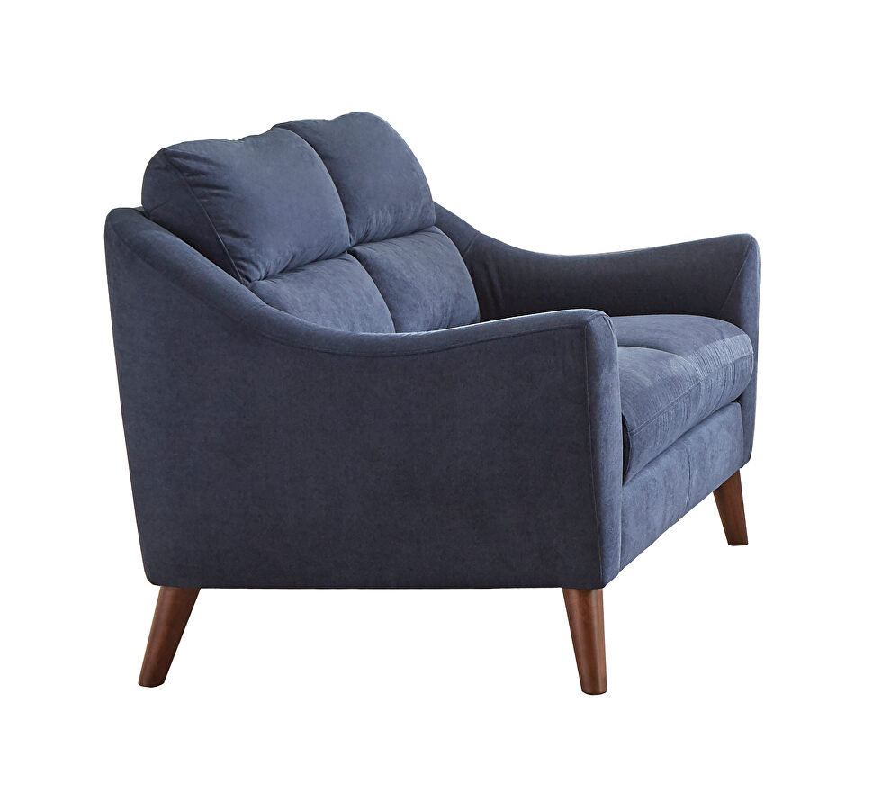 Mid-century modern in the perfect shade of blue loveseat by Coaster