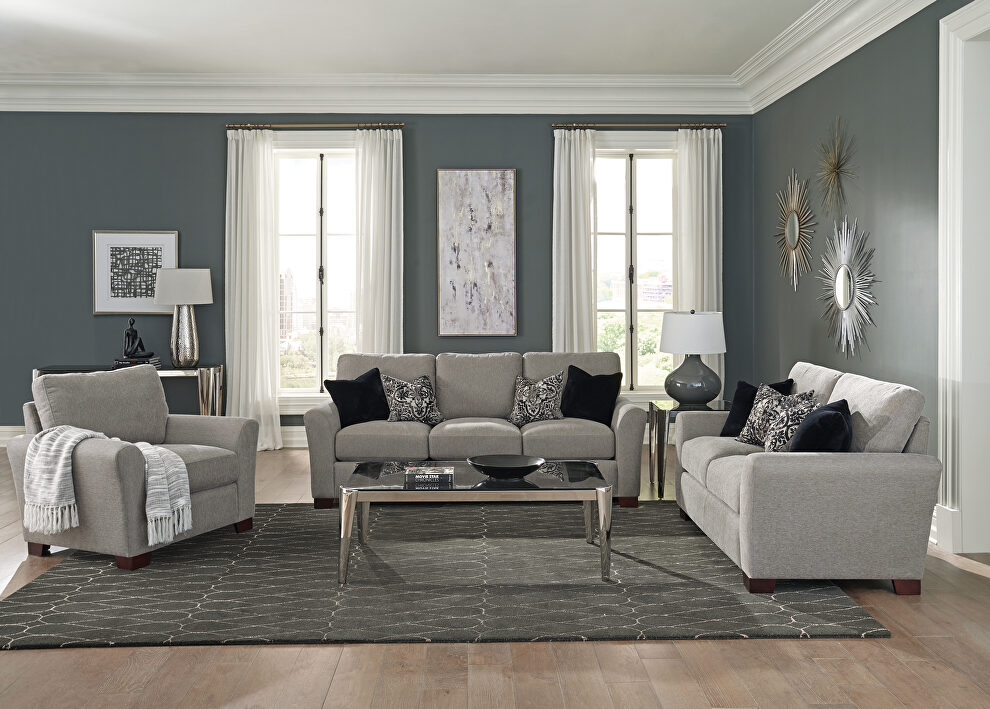 Fabric gray sofa by Coaster