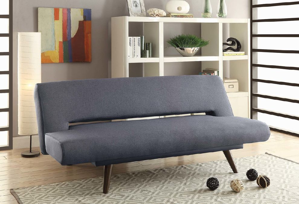 Mid-century modern grey adjustable sofa bed by Coaster