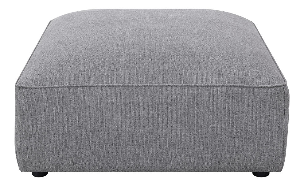 Square upholstered ottoman grey by Coaster
