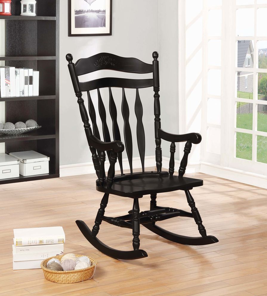 Rocking chair in black by Coaster