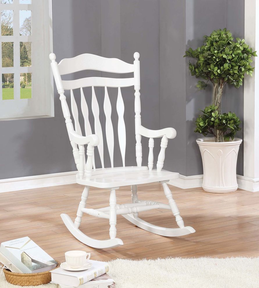 Rocking chair in white by Coaster