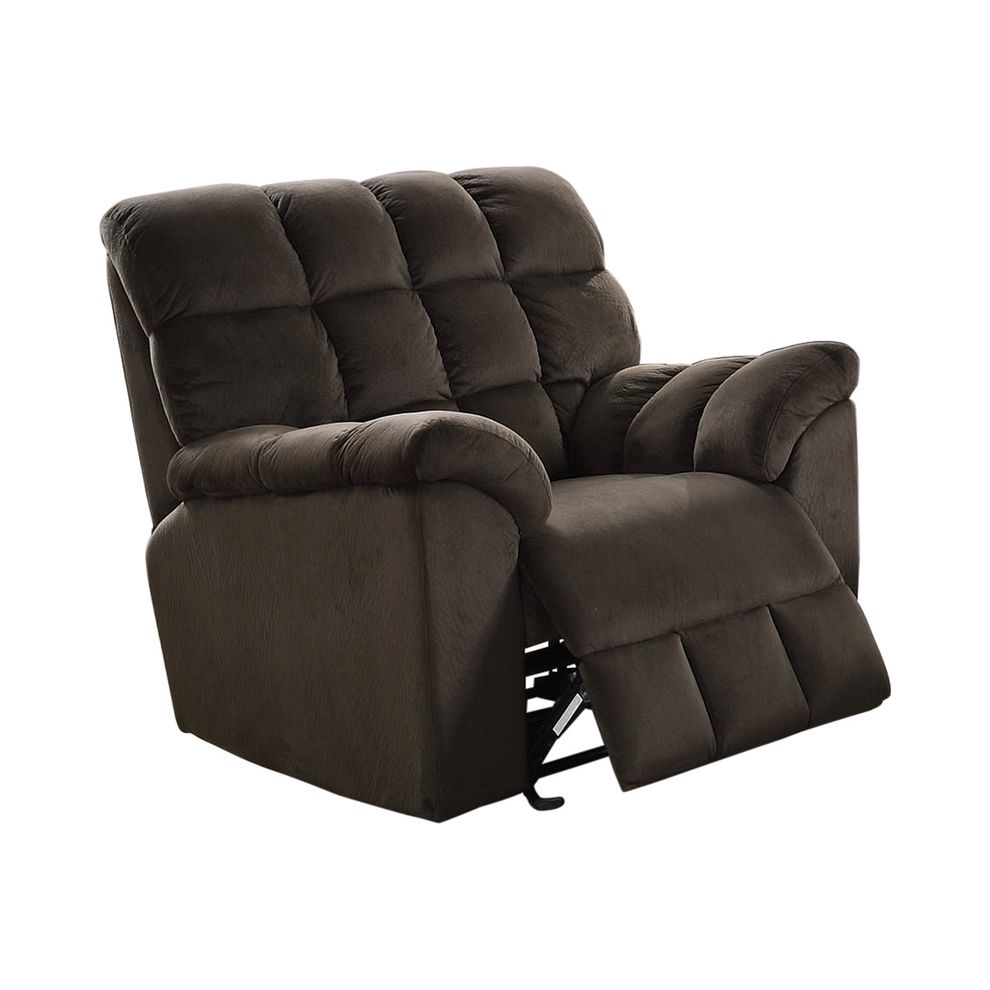Atmore casual chocolate motion glider recliner by Coaster