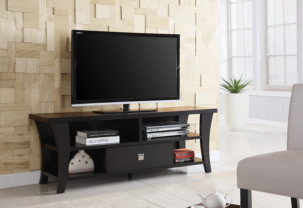 Transitional cappuccino TV console by Coaster
