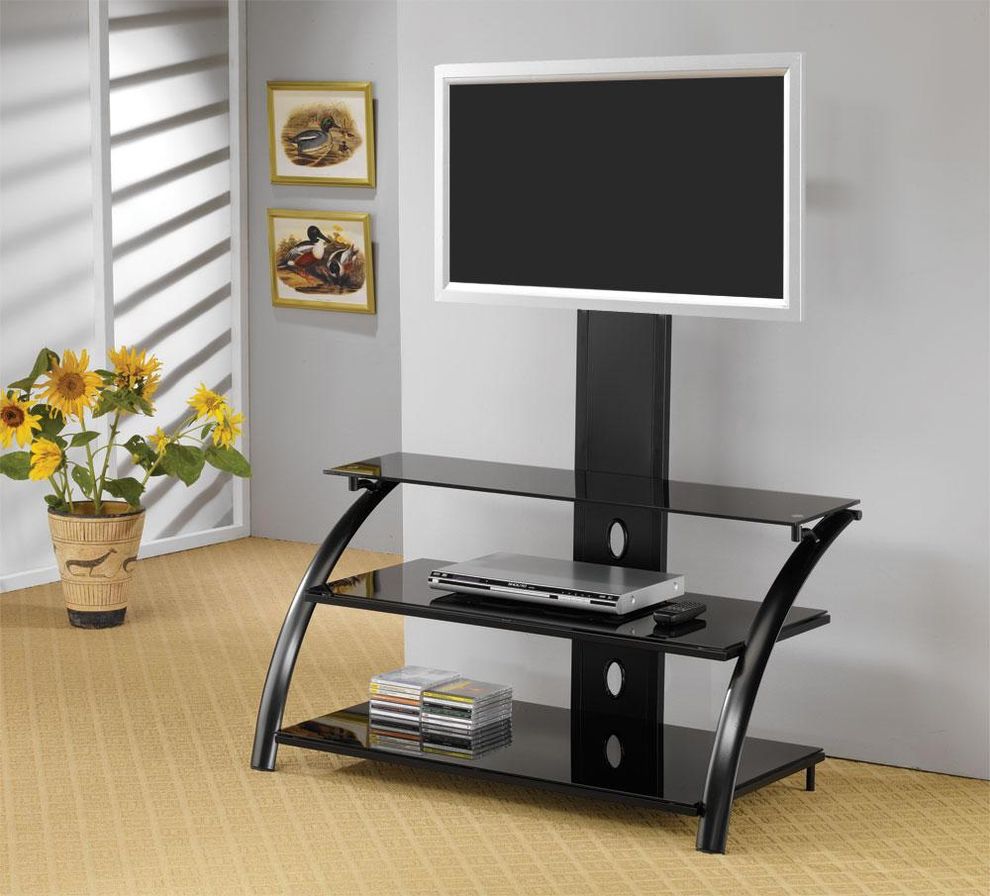Black contemporary TV Stand by Coaster