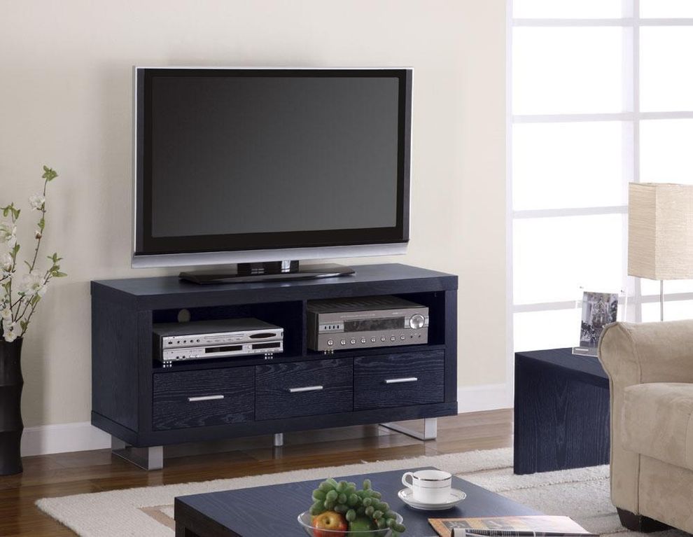 Black solid TV stand / console by Coaster