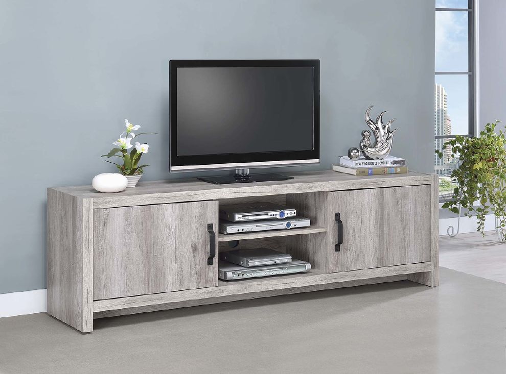 Modern grey driftwood 71-inch TV console by Coaster