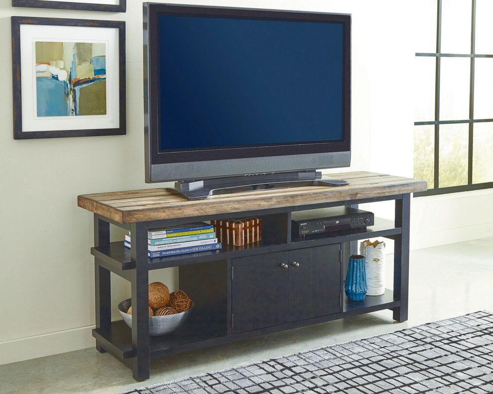 Rustic brown / black tv-console by Coaster