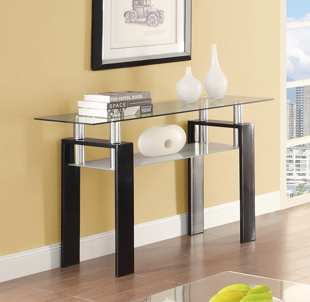 Occasional contemporary black sofa table by Coaster
