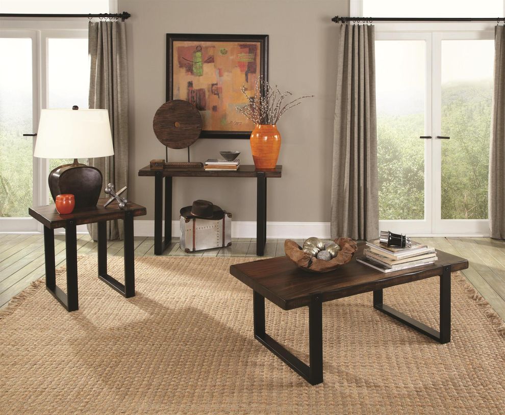 Mahogany solids coffee table collection by Coaster