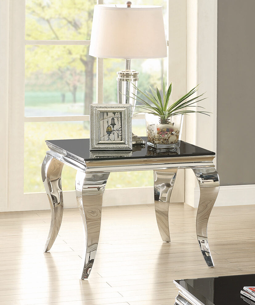 Contemporary black side table by Coaster