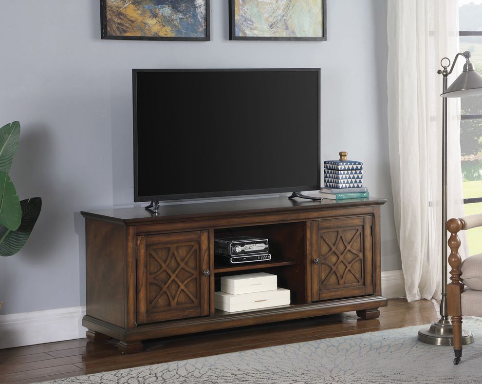 60-inch TV console in golden brown by Coaster