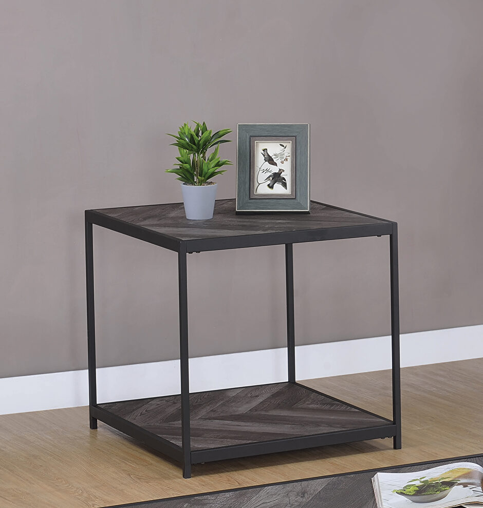 End table in gray paper veneer by Coaster