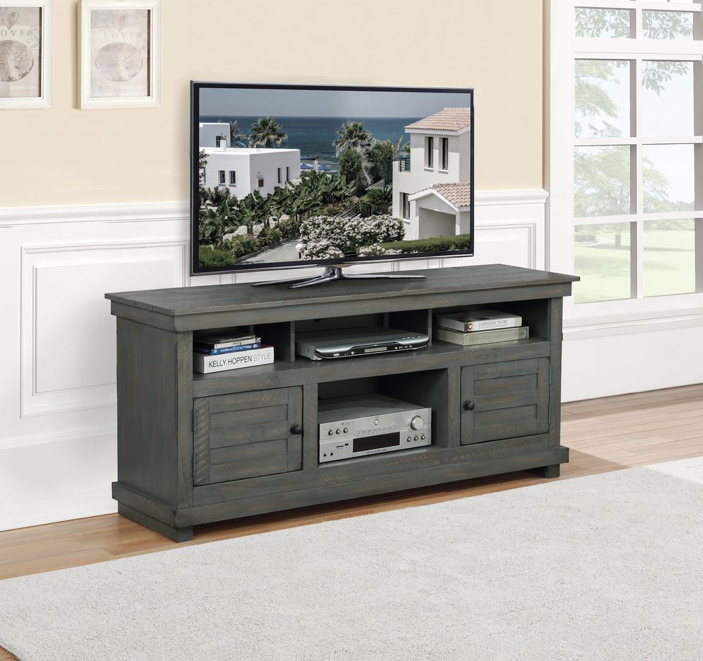 Tv console in rustic antique gray by Coaster