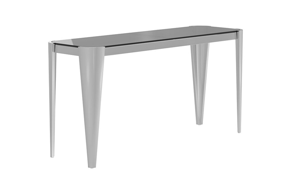 Silver / gray contemporary glam style sofa table by Coaster