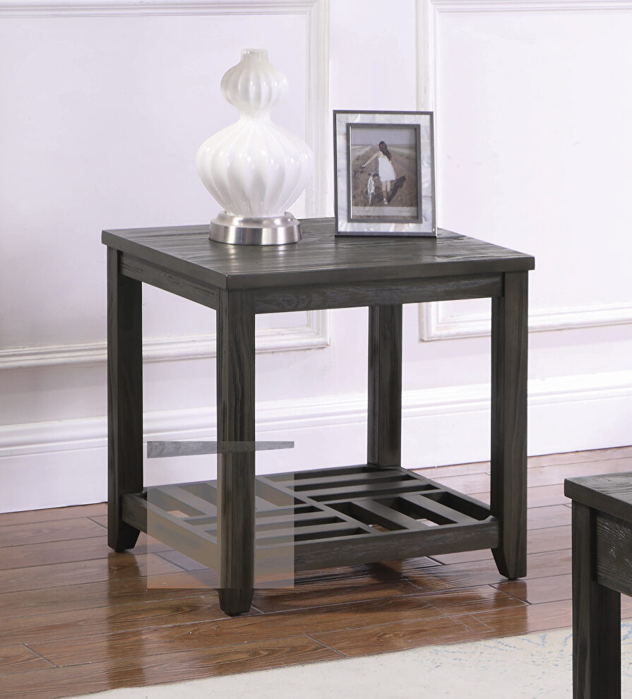 Rustic grey side table by Coaster