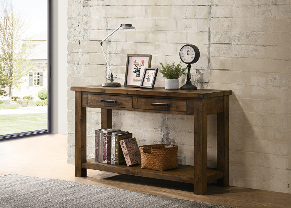 Solid wood sofa table by Coaster