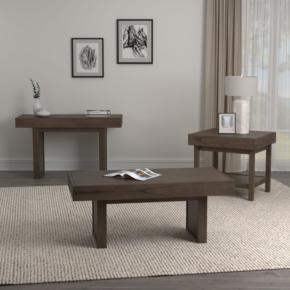 Contemporary low-profile coffee table w/ hidden drawer by Coaster