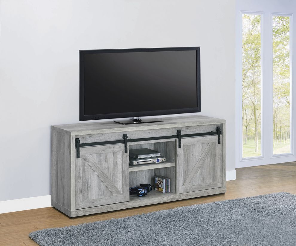 59-inch TV console in gray driftwood by Coaster