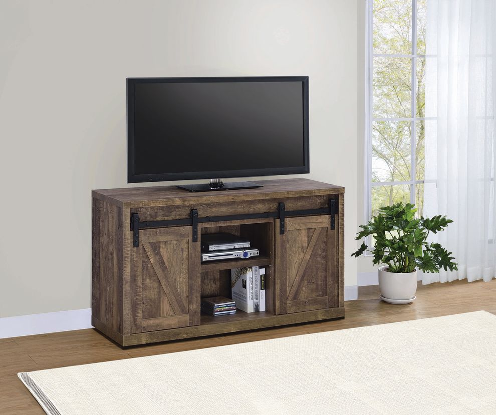 48-inch TV console in rustic oak driftwood by Coaster