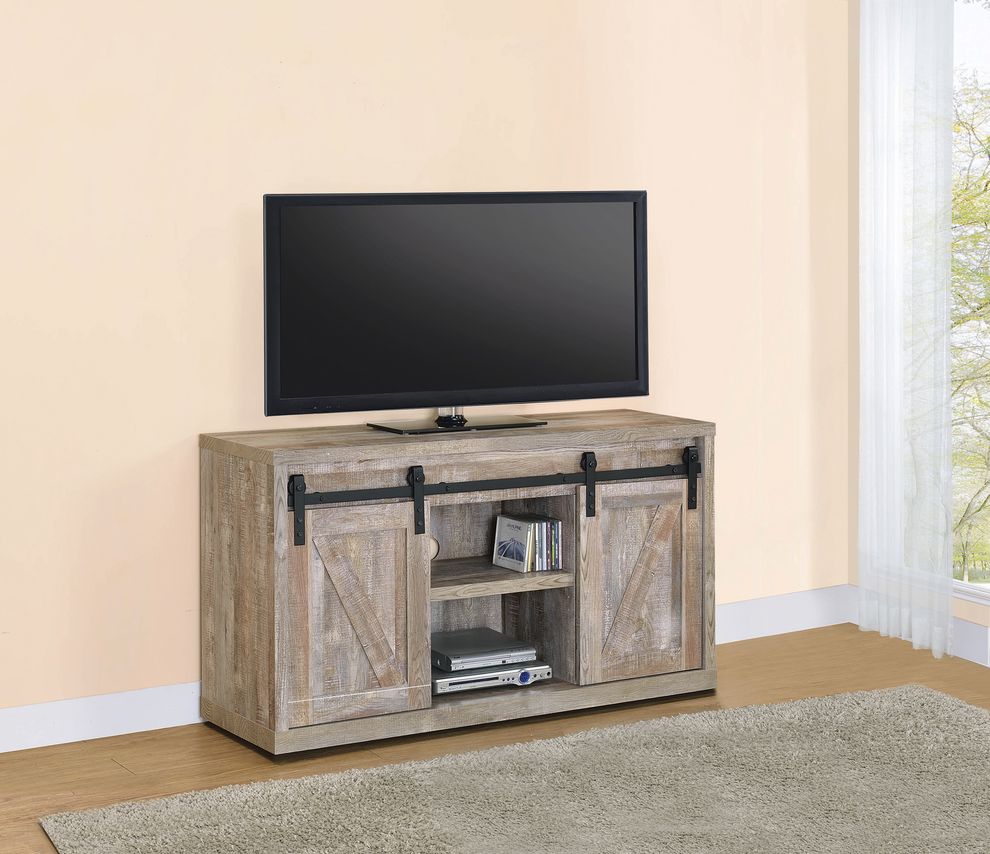 48-inch TV console in weathered oak driftwood by Coaster