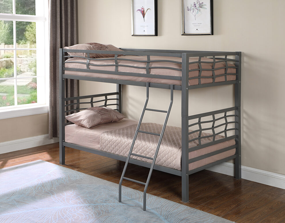 Contemporary metal bunk bed by Coaster