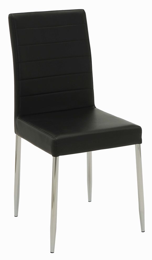 Contemporary set of dining chairs black by Coaster