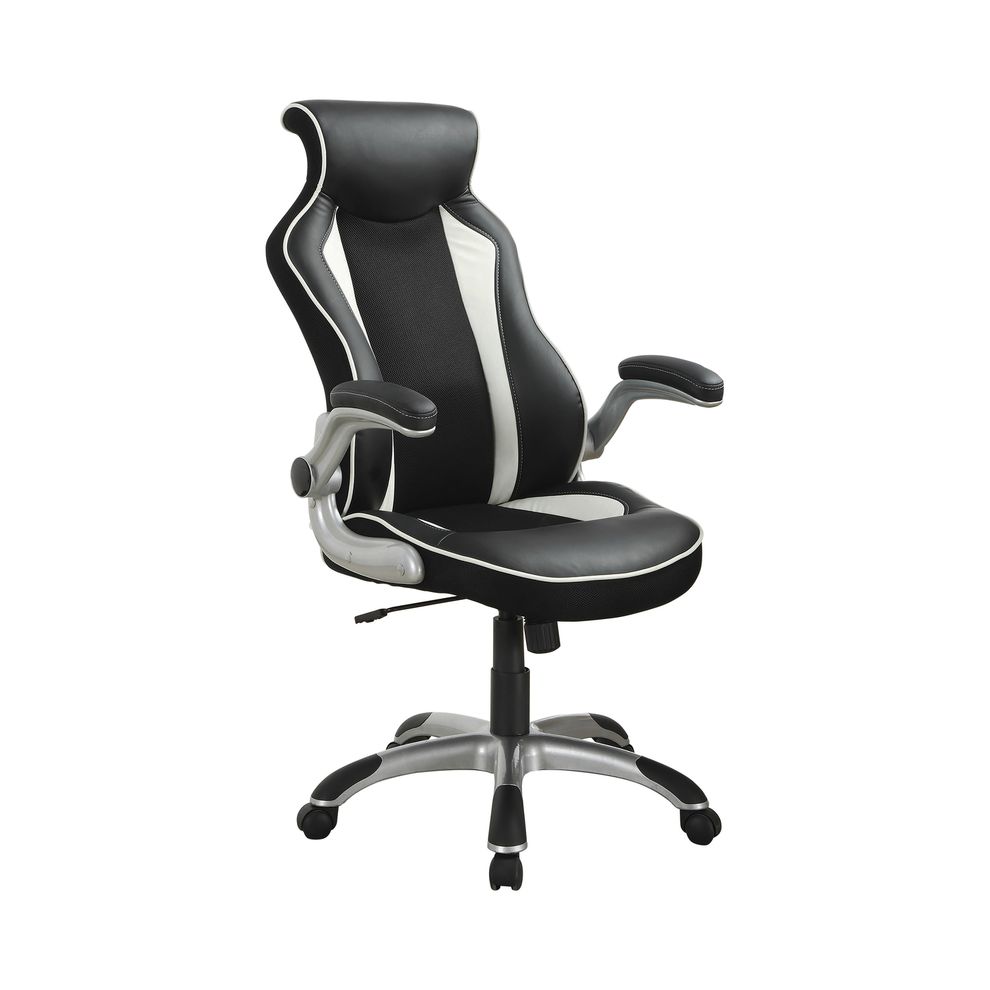 Contemporary black and white office chair by Coaster
