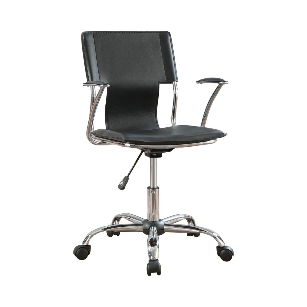 Contemporary black adjustable office chair by Coaster