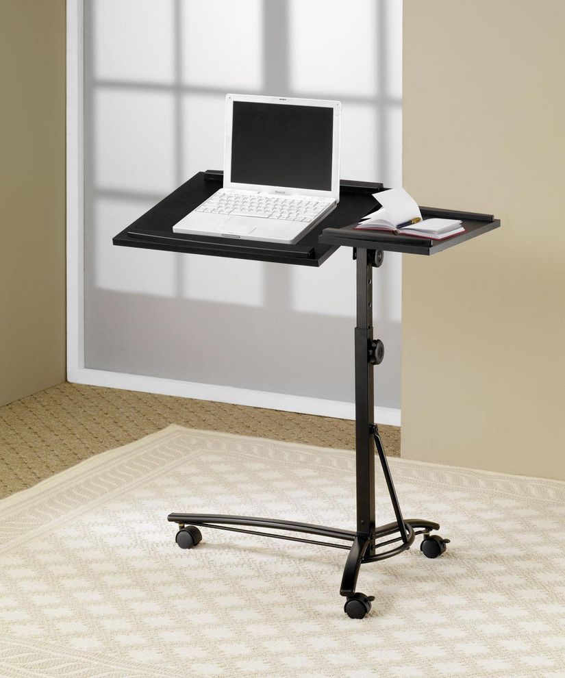 Transitional black laptop stand by Coaster