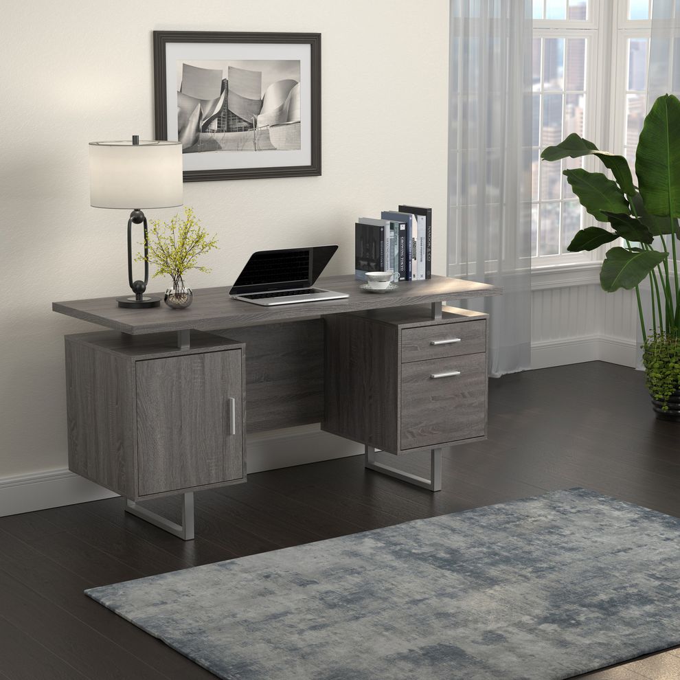 Office desk in weathered gray by Coaster