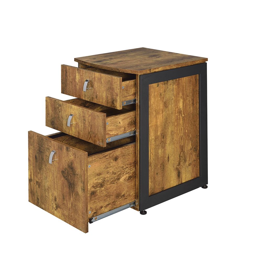 Industrial antique nutmeg file cabinet by Coaster