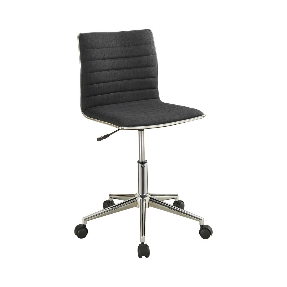 Modern black and chrome home office chair by Coaster