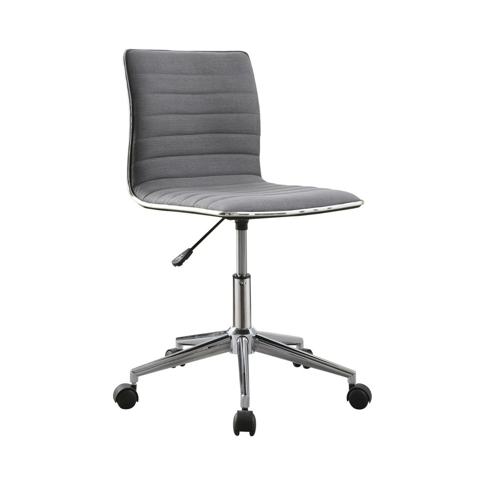 Modern grey and chrome home office chair by Coaster