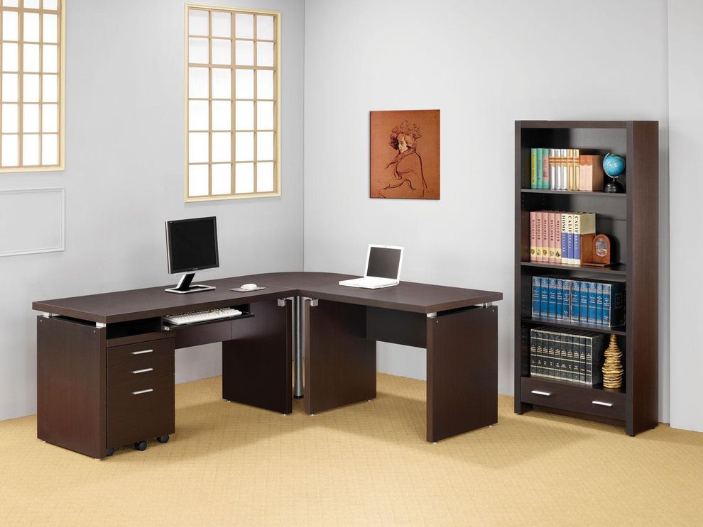 L-shaped corner office desk by Coaster