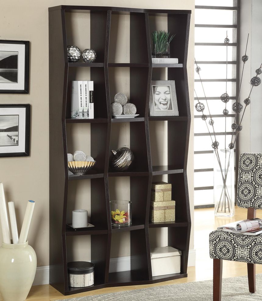 Cappuccino display unit / bookcase by Coaster