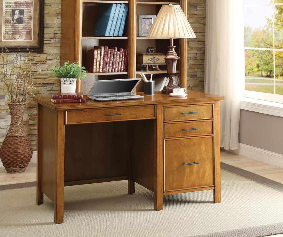 Transitional style office desk in honey by Coaster