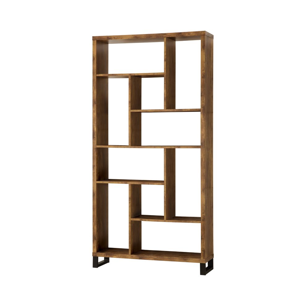 Rustic antique nutmeg bookcase by Coaster
