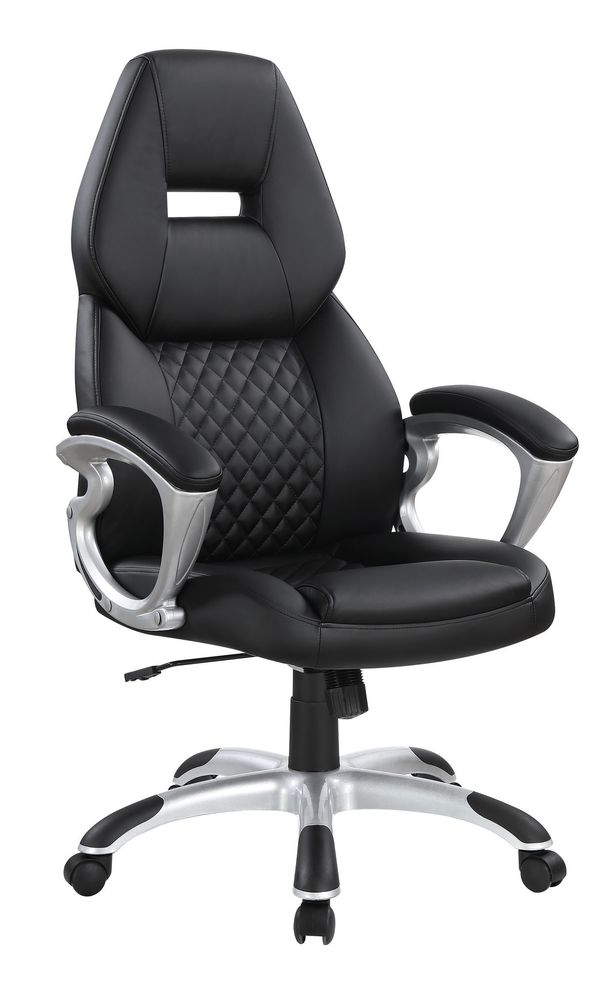 Transitional black high back office chair by Coaster