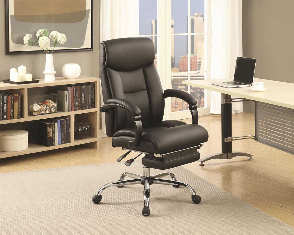 Transitional chrome office chair by Coaster