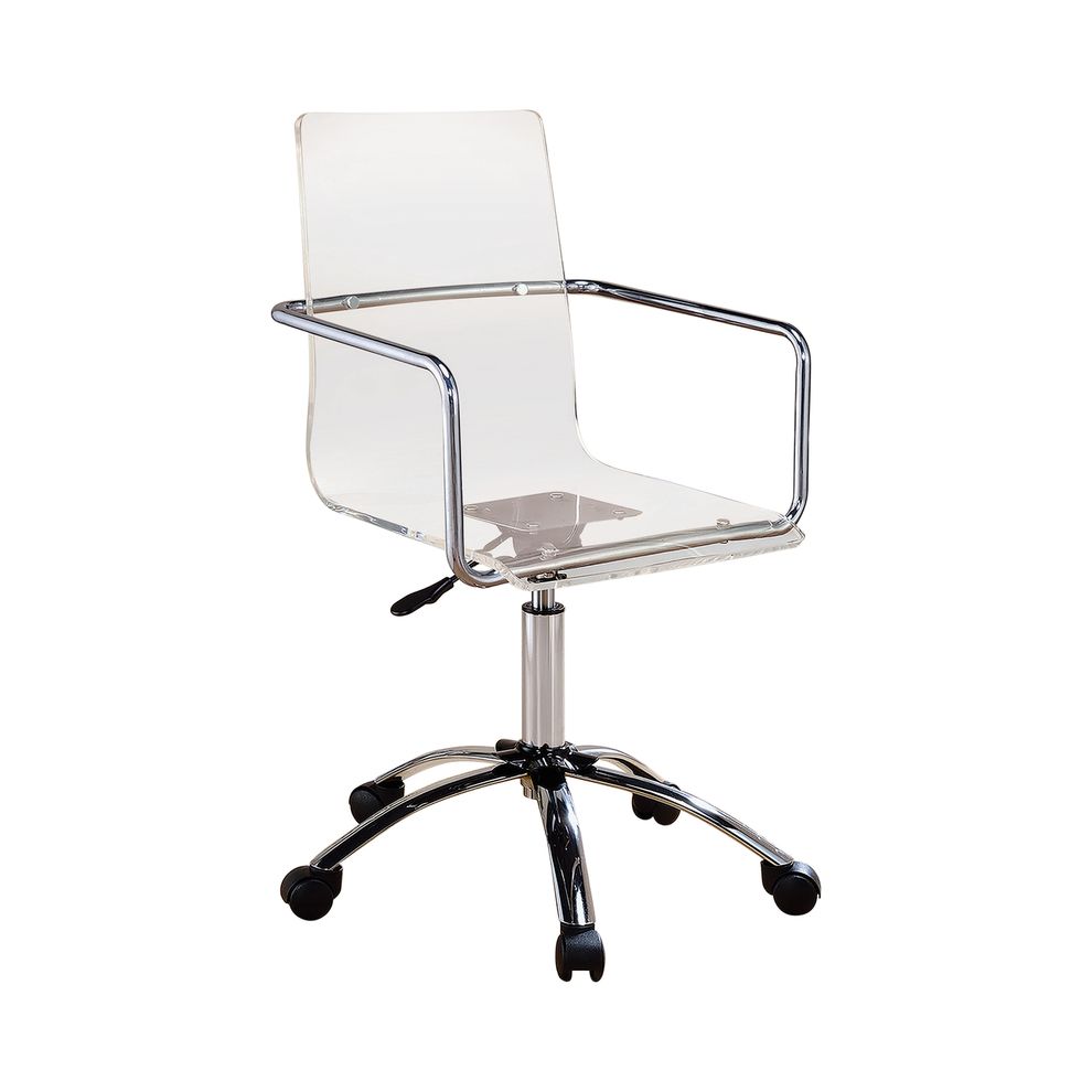 Contemporary clear acrylic office chair by Coaster