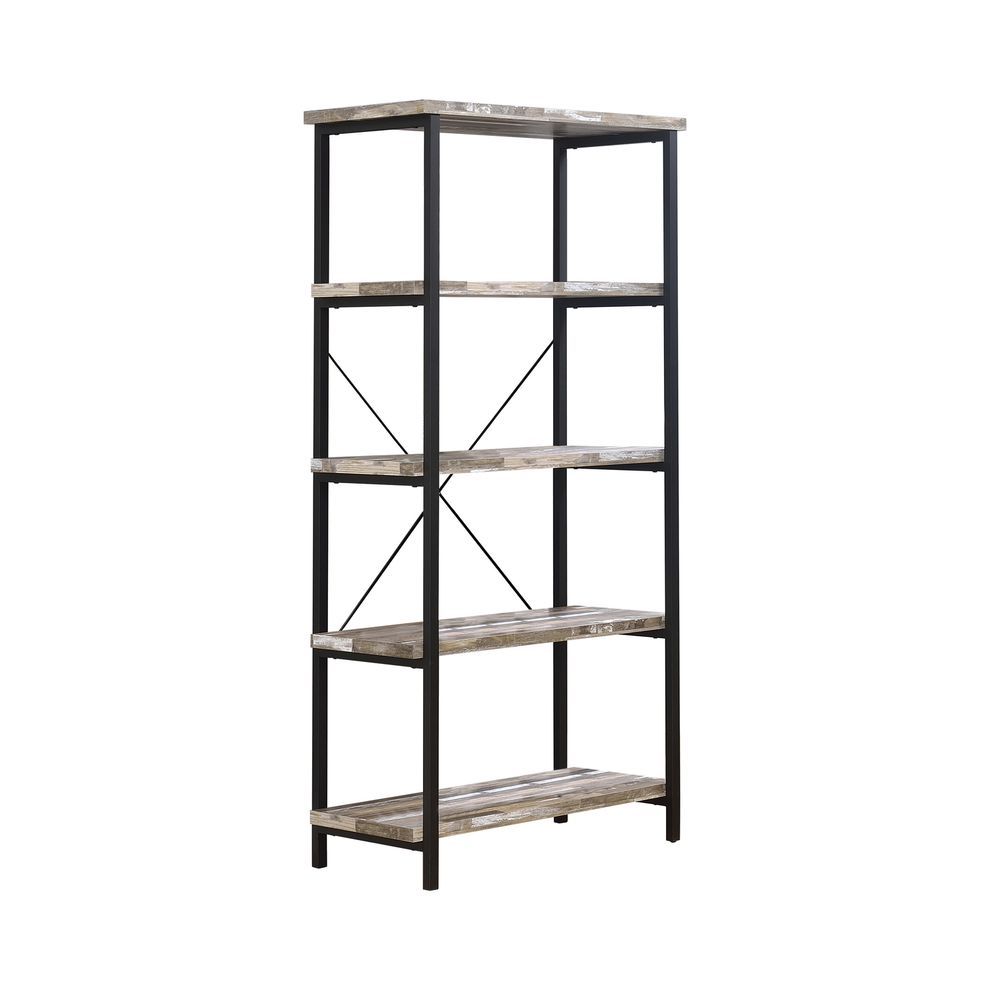 Industrial salvaged cabin bookcase by Coaster