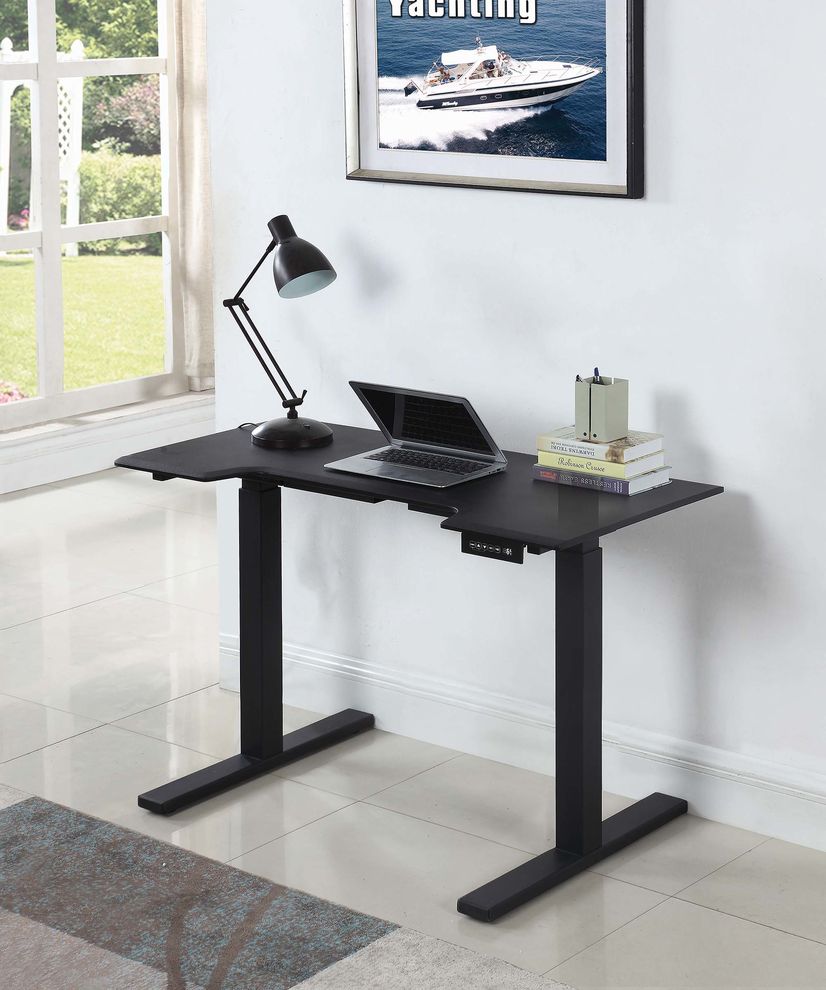 Sit-stand desk with memory settings by Coaster
