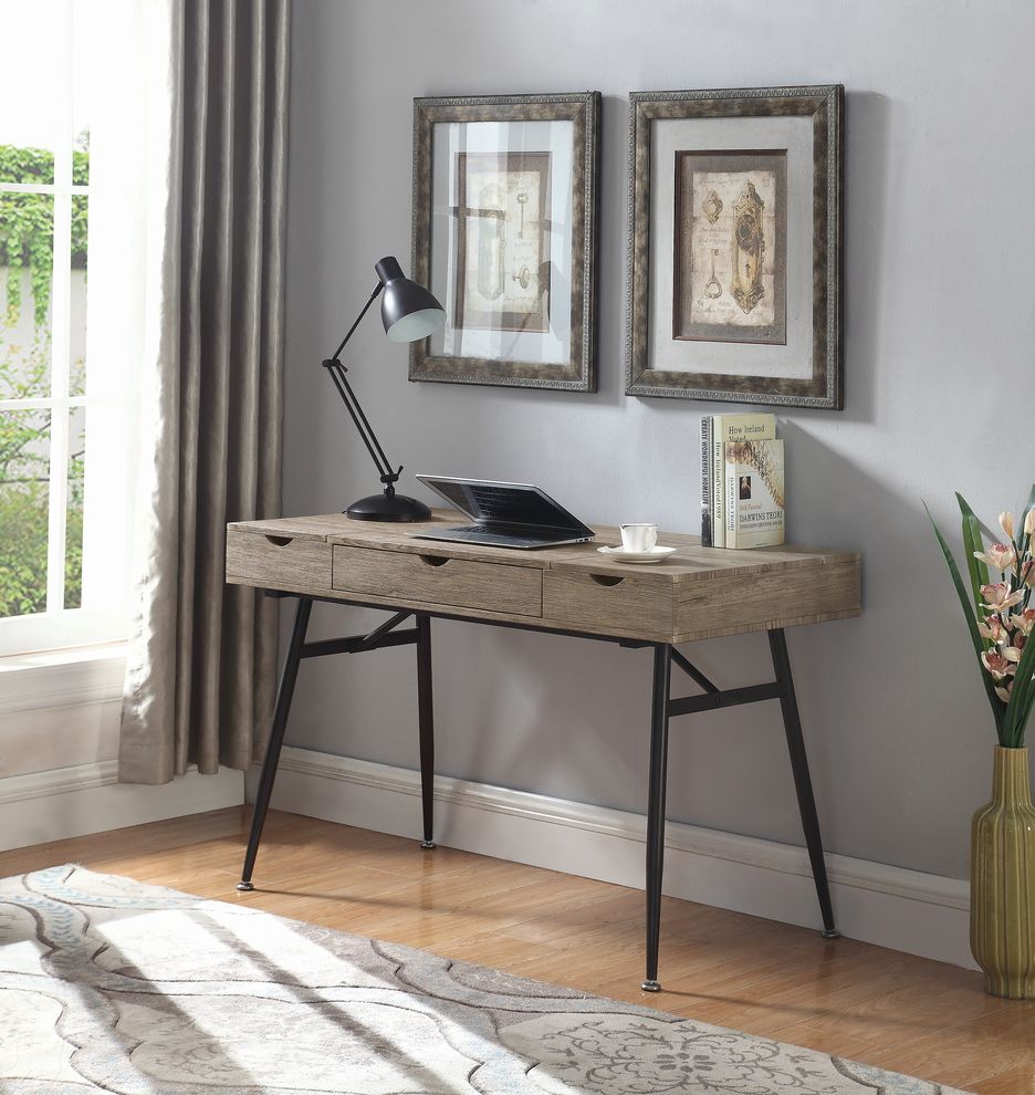 Writing desk in gray contemporary finish by Coaster