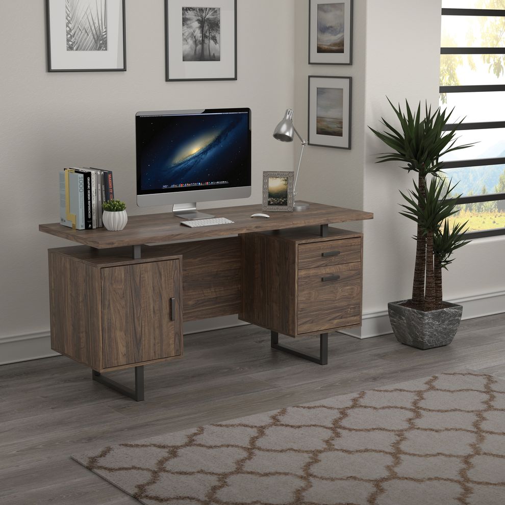 Office desk in weathered walnut by Coaster