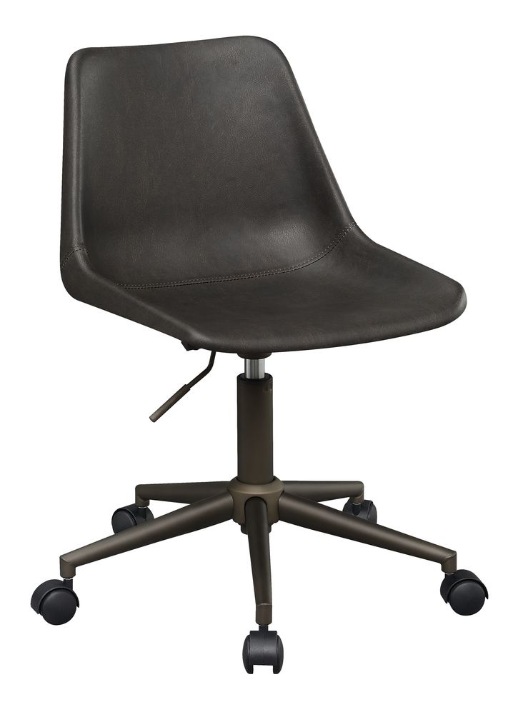 Low profile office / computer chair in gray fabric by Coaster