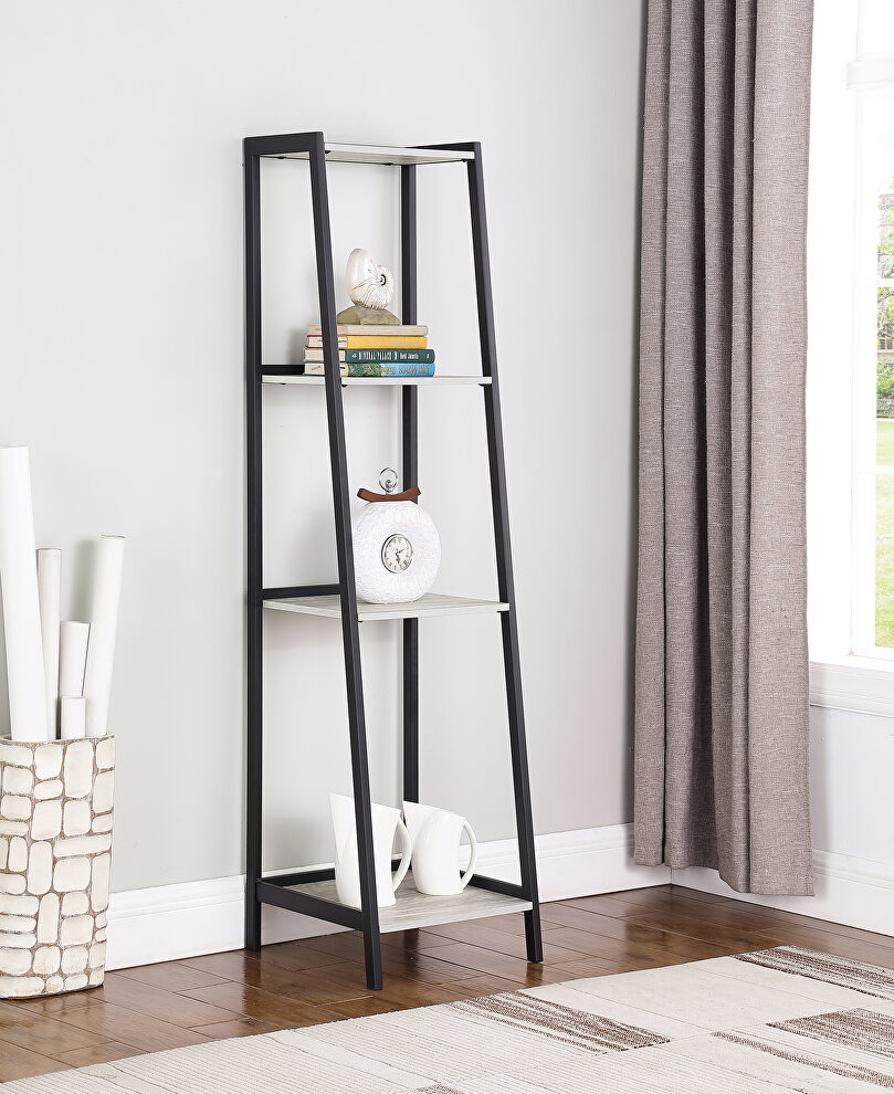 Industrial-style ladder bookcase by Coaster